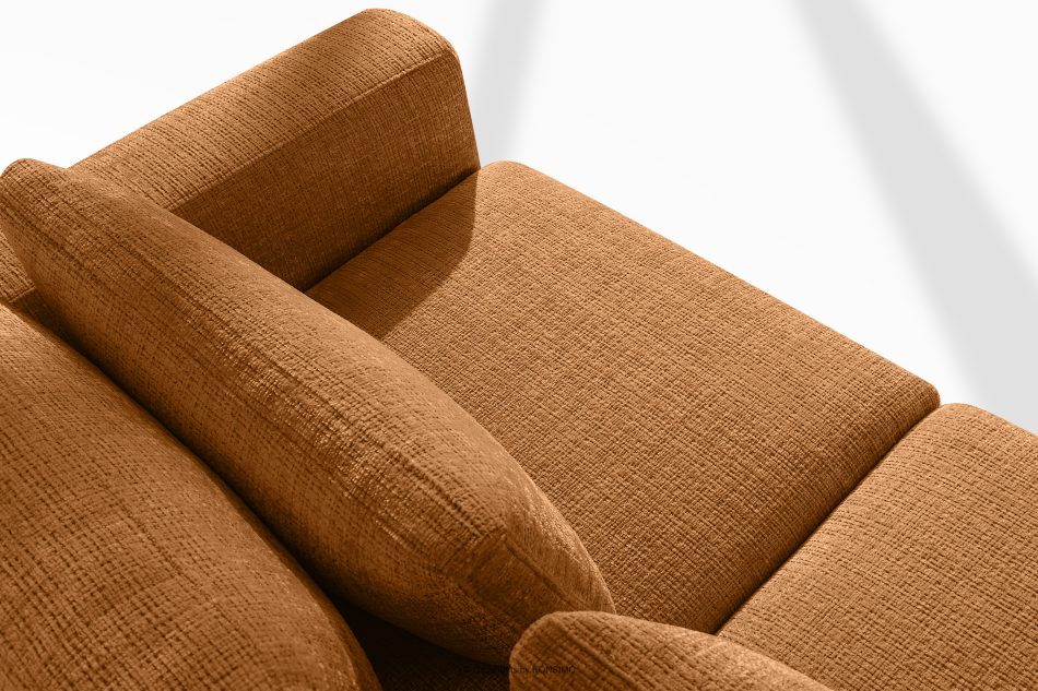 VERUS Großes Ecksofa aus Chenille-Stoff links rot rot - Foto 6