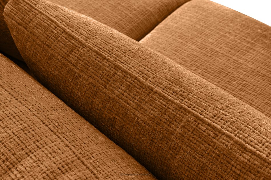 VERUS Großes Ecksofa aus Chenille-Stoff links rot rot - Foto 7