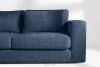 VERUS Großes Ecksofa aus Chenille-Stoff links dunkelblau marineblau - Foto 6