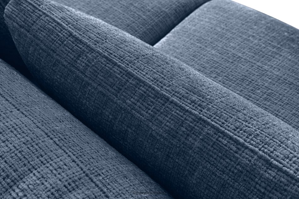 VERUS Großes Ecksofa aus Chenille-Stoff links dunkelblau marineblau - Foto 7