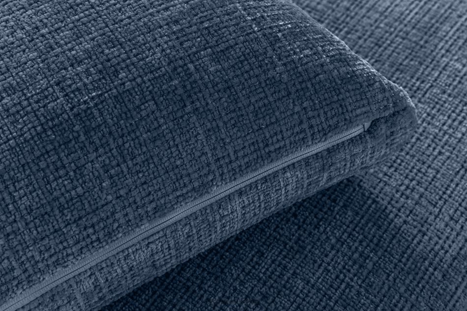 VERUS Großes Ecksofa aus Chenille-Stoff links dunkelblau marineblau - Foto 9