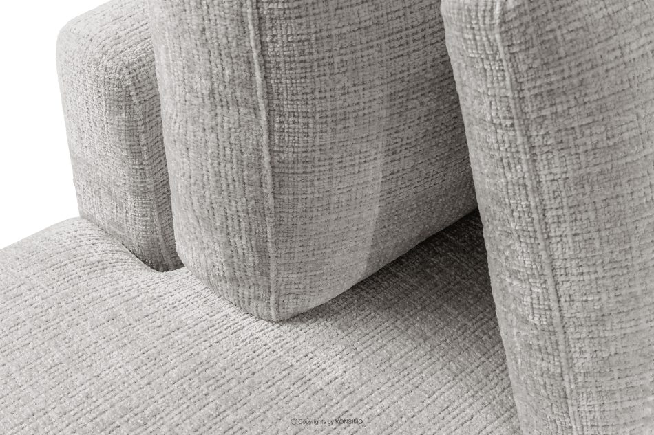 VERUS Große bequeme Ecksofa für das Wohnzimmer Chenille-Stoff links hellgrau hellgrau - Foto 8