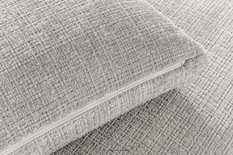 VERUS Große bequeme Ecksofa für das Wohnzimmer Chenille-Stoff links hellgrau hellgrau - Foto 9