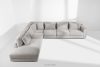 VERUS Große bequeme Ecksofa für das Wohnzimmer Chenille-Stoff links hellgrau hellgrau - Foto 20