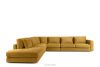 VERUS Großes Ecksofa für das Wohnzimmer aus Chenille-Stoff links gelb gelb - Foto 3
