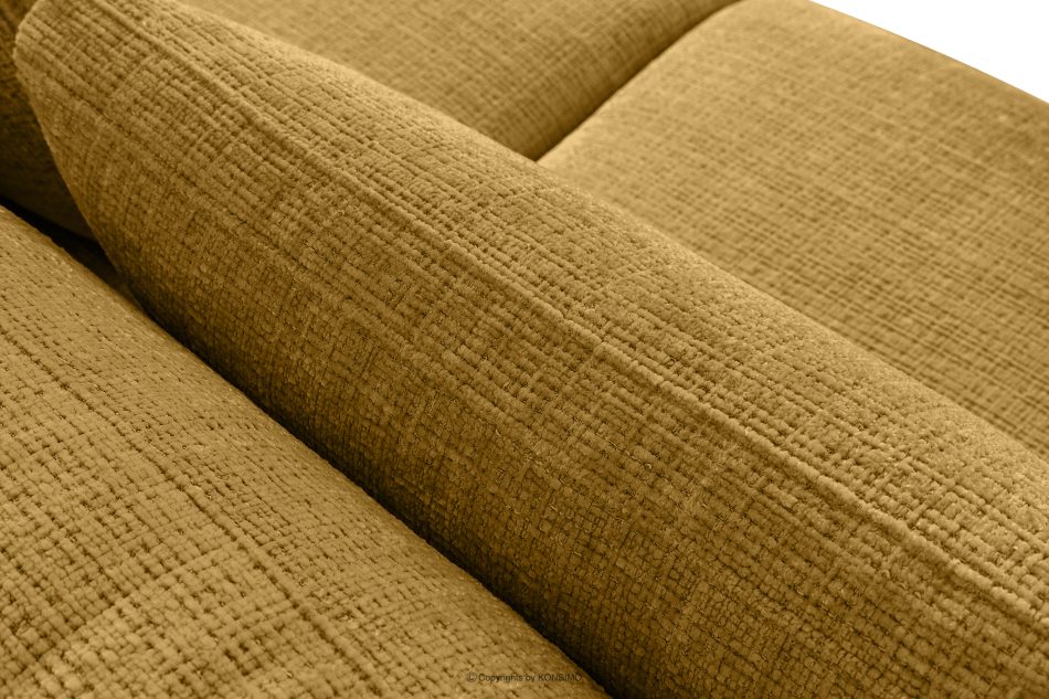 VERUS Großes Ecksofa für das Wohnzimmer aus Chenille-Stoff links gelb gelb - Foto 7