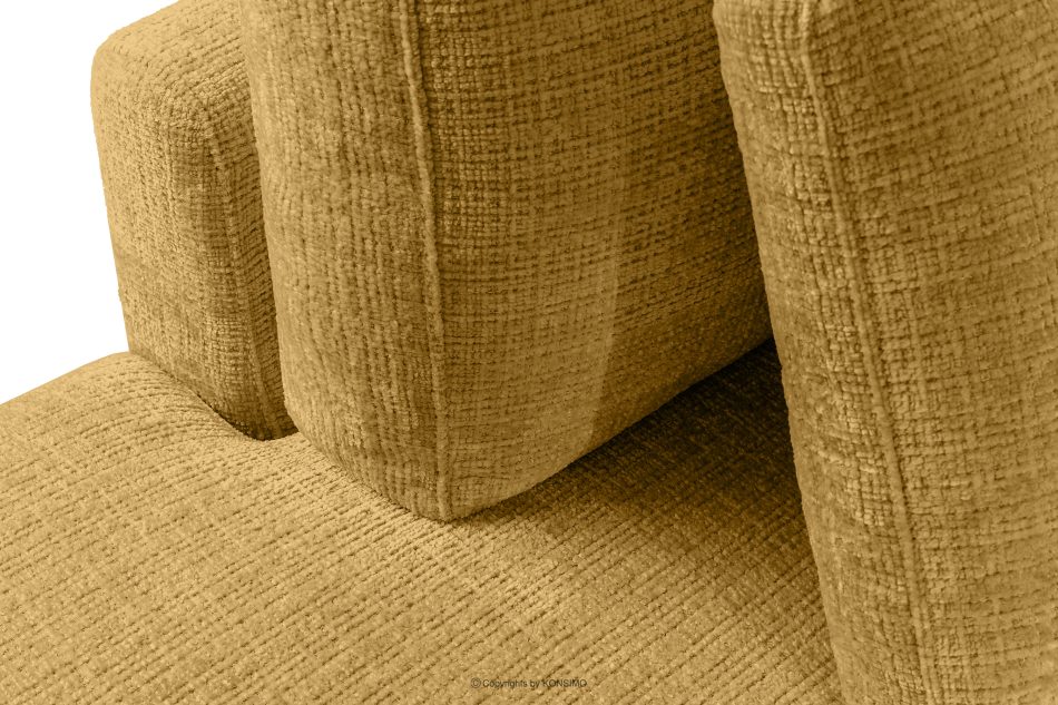 VERUS Großes Ecksofa für das Wohnzimmer aus Chenille-Stoff links gelb gelb - Foto 8