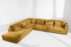 VERUS Großes Ecksofa für das Wohnzimmer aus Chenille-Stoff links gelb gelb - Foto 19