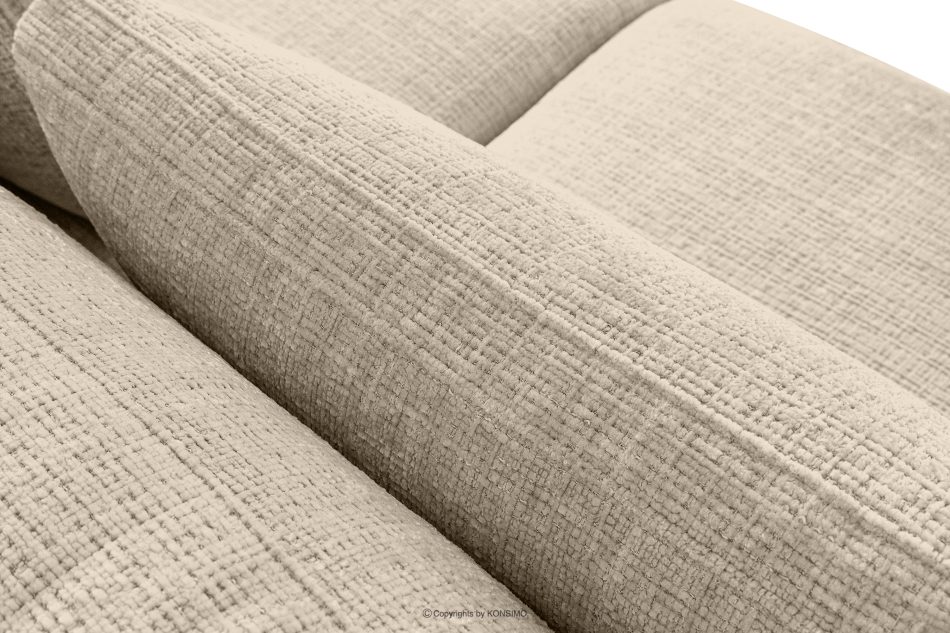 VERUS Große bequeme Ecksofa für das Wohnzimmer Chenille-Stoff links cremefarben cremefarben - Foto 7