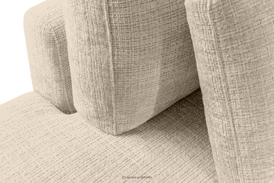 VERUS Große bequeme Ecksofa für das Wohnzimmer Chenille-Stoff links cremefarben cremefarben - Foto 8