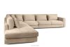 VERUS Große bequeme Ecksofa für das Wohnzimmer Chenille-Stoff links beige beige - Foto 4