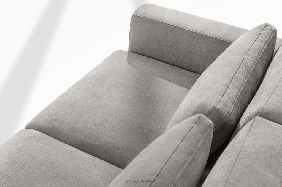 VERUS Bequeme Ecksofa aus Gewebestoff rechts hellgrau hellgrau - Foto 6