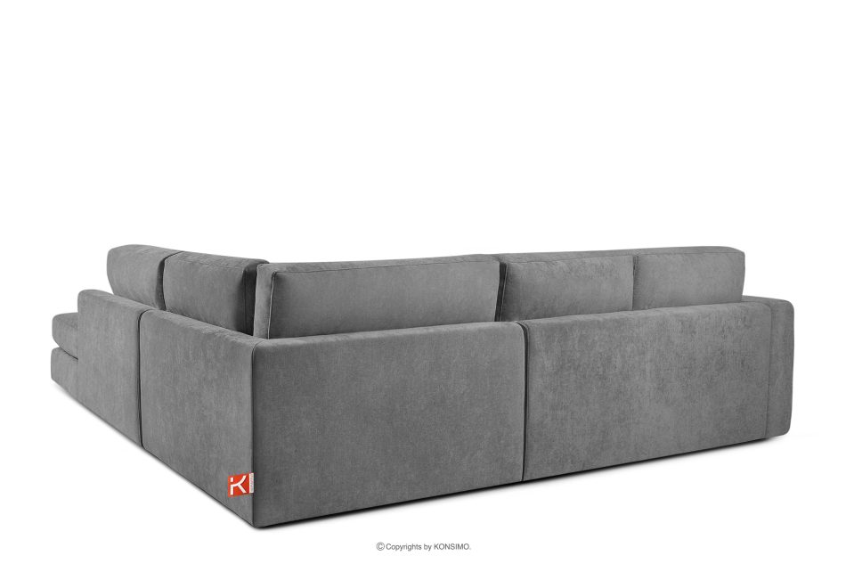 VERUS Bequeme Ecksofa aus Gewebestoff rechts dunkelgrau dunkelgrau - Foto 4