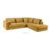 Bequeme Ecksofa aus Gewebestoff rechts gelb