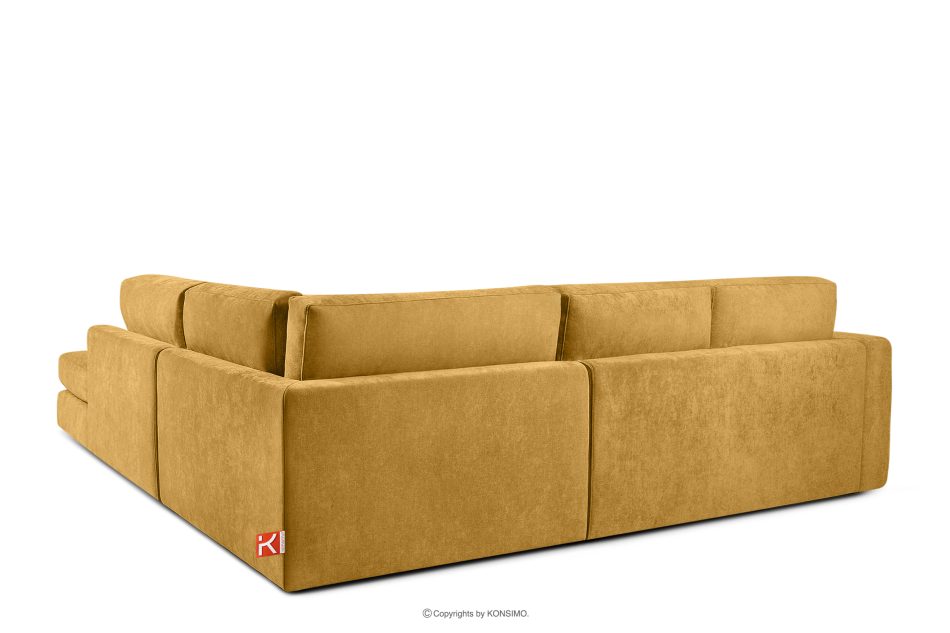 VERUS Bequeme Ecksofa aus Gewebestoff rechts gelb gelb - Foto 4