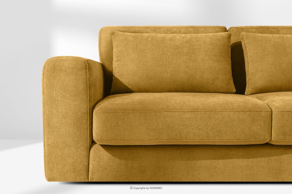 VERUS Bequeme Ecksofa aus Gewebestoff rechts gelb gelb - Foto 5