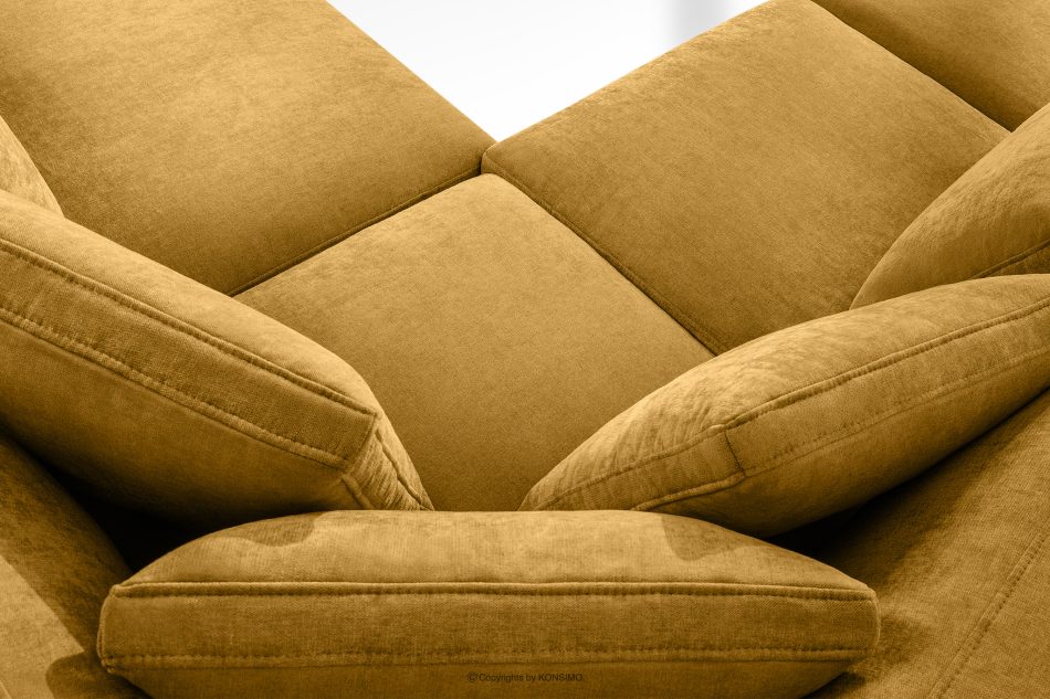 VERUS Bequeme Ecksofa aus Gewebestoff rechts gelb gelb - Foto 10