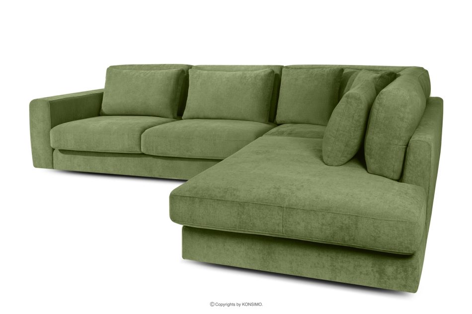 VERUS Bequeme Ecksofa aus Gewebestoff rechts grün grün - Foto 3