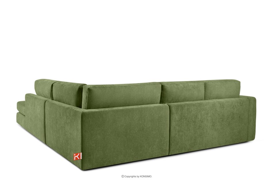 VERUS Bequeme Ecksofa aus Gewebestoff rechts grün grün - Foto 4