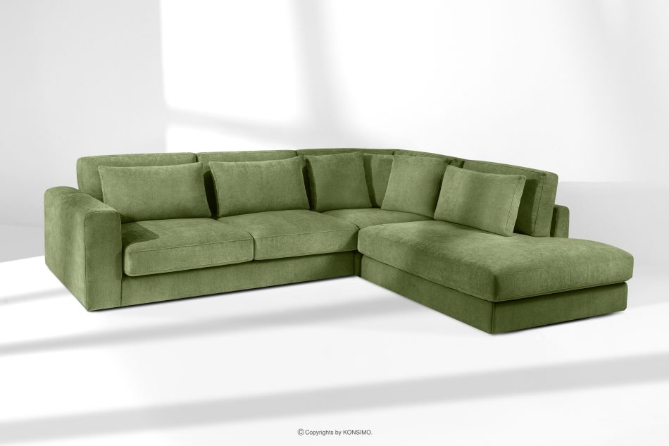 VERUS Bequeme Ecksofa aus Gewebestoff rechts grün grün - Foto 18