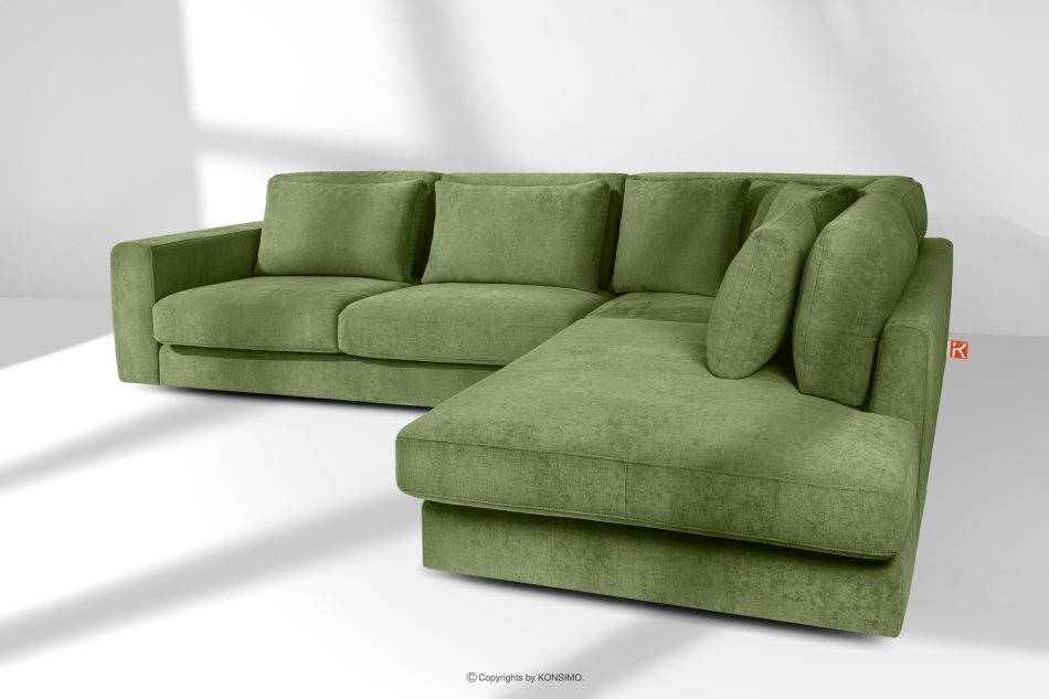 VERUS Bequeme Ecksofa aus Gewebestoff rechts grün grün - Foto 19