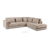 Bequeme Ecksofa für das Wohnzimmer Gewebestoff rechts beige