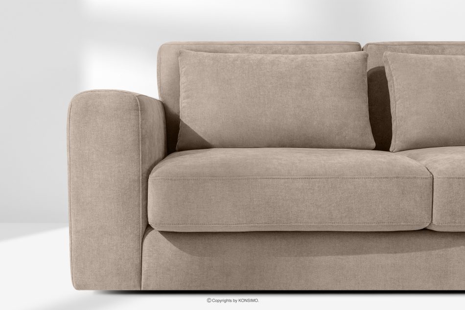 VERUS Bequeme Ecksofa für das Wohnzimmer Gewebestoff rechts beige beige - Foto 5