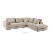 Bequeme Ecksofa für das Wohnzimmer Gewebestoff rechts hellbeige