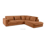 Bequeme Ecksofa für das Wohnzimmer Gewebestoff rechts rot