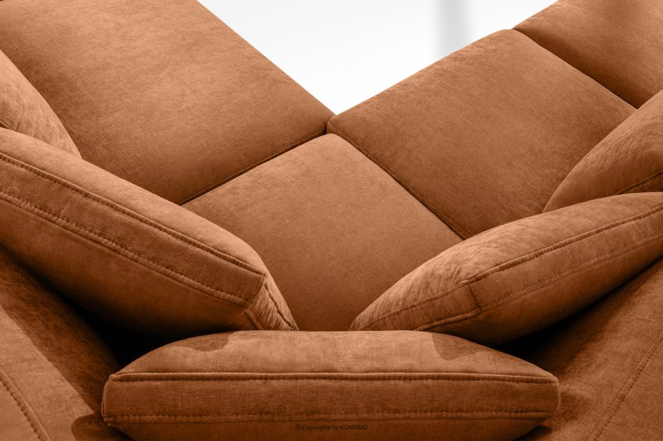 VERUS Bequeme Ecksofa für das Wohnzimmer Gewebestoff rechts rot rot - Foto 10