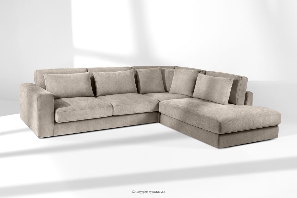 VERUS Bequeme Ecksofa für das Wohnzimmer Gewebestoff rechts grau-beige graubeige - Foto 18