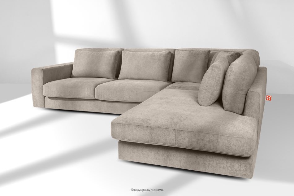 VERUS Bequeme Ecksofa für das Wohnzimmer Gewebestoff rechts grau-beige graubeige - Foto 19
