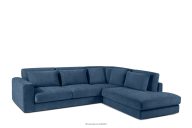 Bequeme Ecksofa aus Gewebestoff rechts dunkelblau