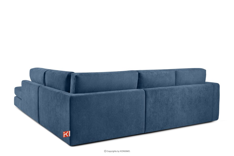 VERUS Bequeme Ecksofa aus Gewebestoff rechts dunkelblau dunkelblau - Foto 4