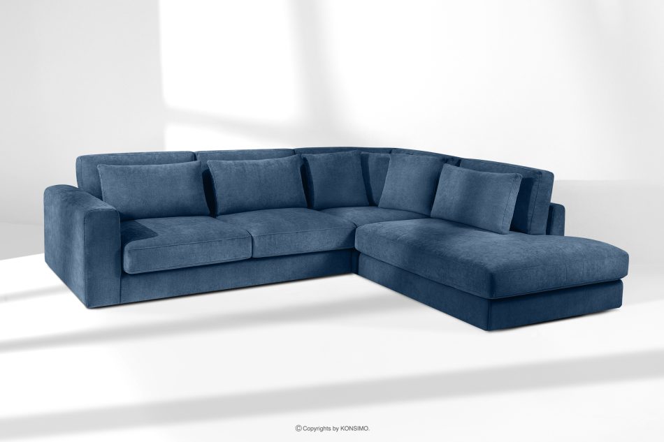 VERUS Bequeme Ecksofa aus Gewebestoff rechts dunkelblau dunkelblau - Foto 18