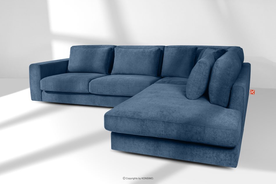 VERUS Bequeme Ecksofa aus Gewebestoff rechts dunkelblau dunkelblau - Foto 19