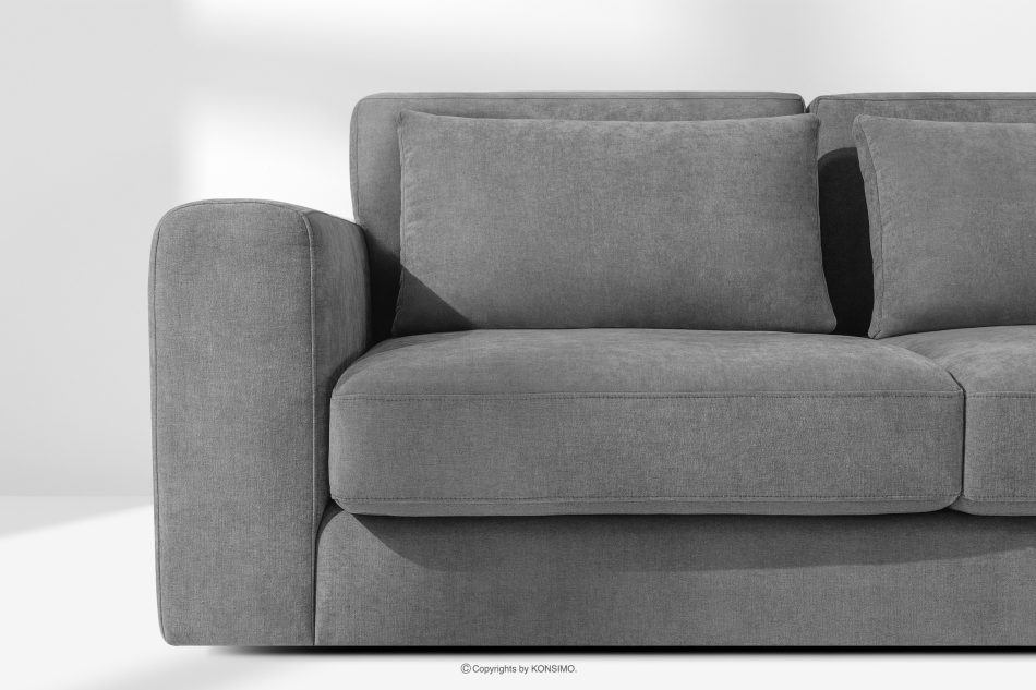 VERUS Großes Ecksofa für das Wohnzimmer aus Gewebestoff rechts dunkelgrau dunkelgrau - Foto 5