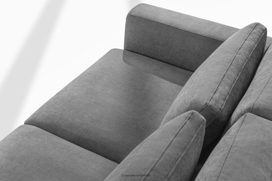 VERUS Großes Ecksofa für das Wohnzimmer aus Gewebestoff rechts dunkelgrau dunkelgrau - Foto 6