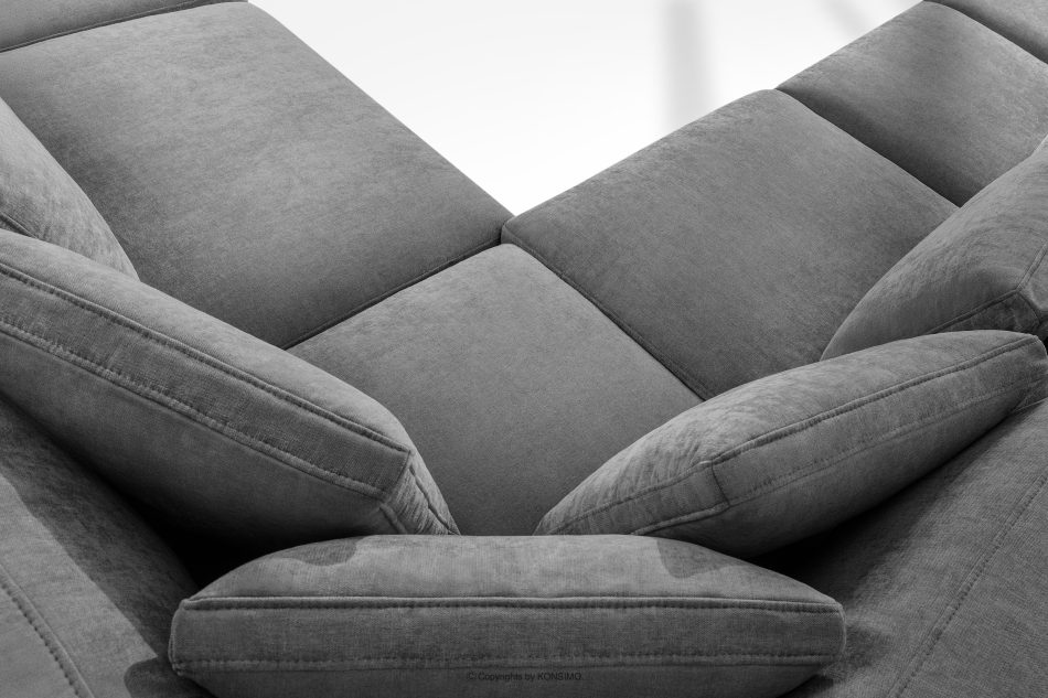 VERUS Großes Ecksofa für das Wohnzimmer aus Gewebestoff rechts dunkelgrau dunkelgrau - Foto 10