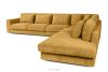 VERUS Großes Ecksofa für das Wohnzimmer aus Gewebestoff rechts gelb gelb - Foto 4