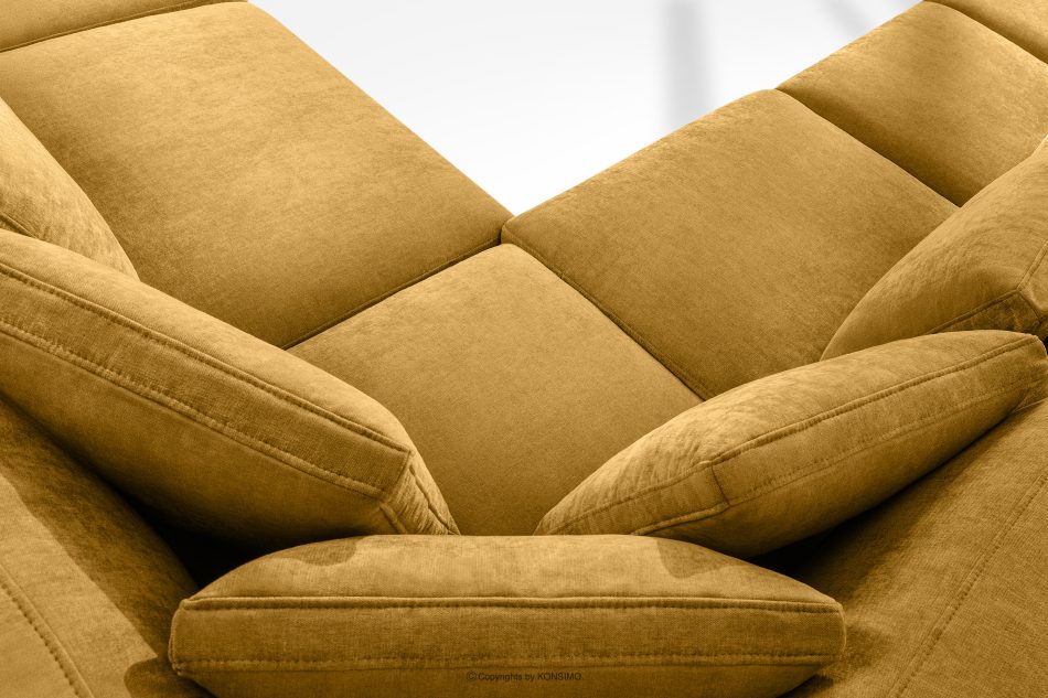 VERUS Großes Ecksofa für das Wohnzimmer aus Gewebestoff rechts gelb gelb - Foto 10