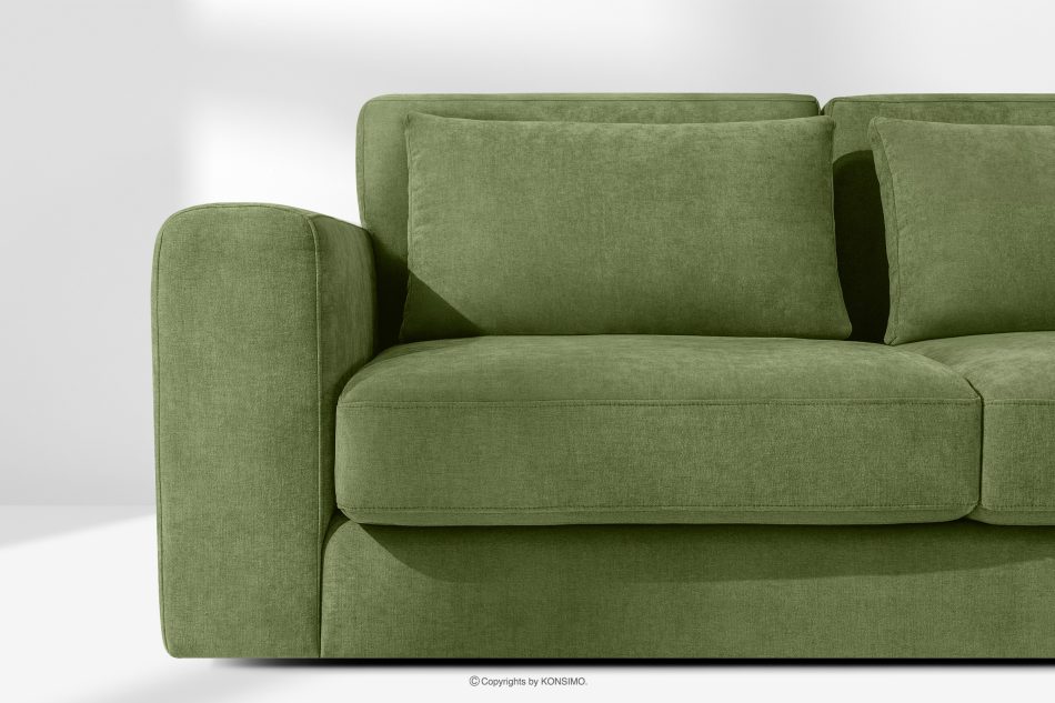 VERUS Großes Ecksofa für das Wohnzimmer aus Gewebestoff rechts grün grün - Foto 5