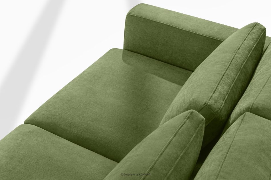 VERUS Großes Ecksofa für das Wohnzimmer aus Gewebestoff rechts grün grün - Foto 6