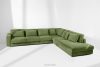VERUS Großes Ecksofa für das Wohnzimmer aus Gewebestoff rechts grün grün - Foto 19