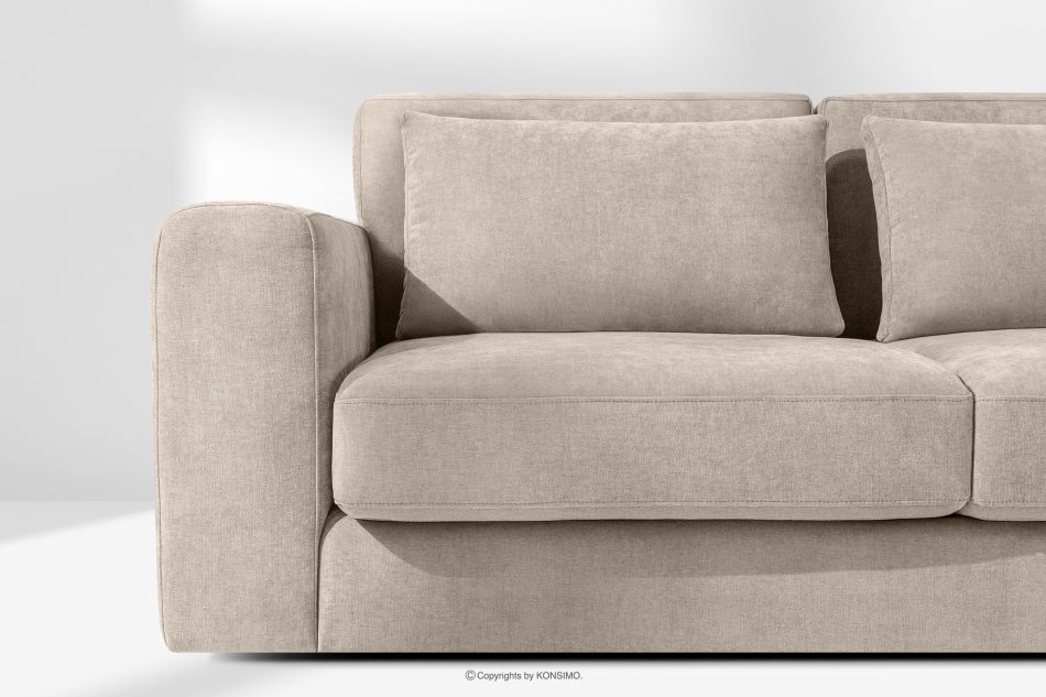 VERUS Großes bequemes Ecksofa für das Wohnzimmer Gewebestoff rechts hellbeige hellbeige - Foto 5