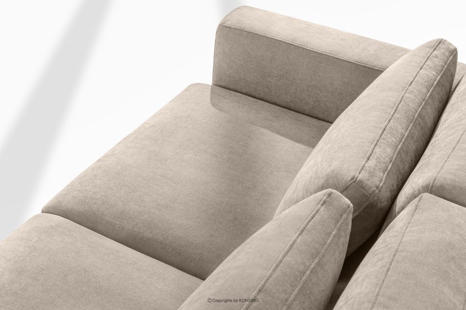 VERUS Großes bequemes Ecksofa für das Wohnzimmer Gewebestoff rechts hellbeige hellbeige - Foto 6