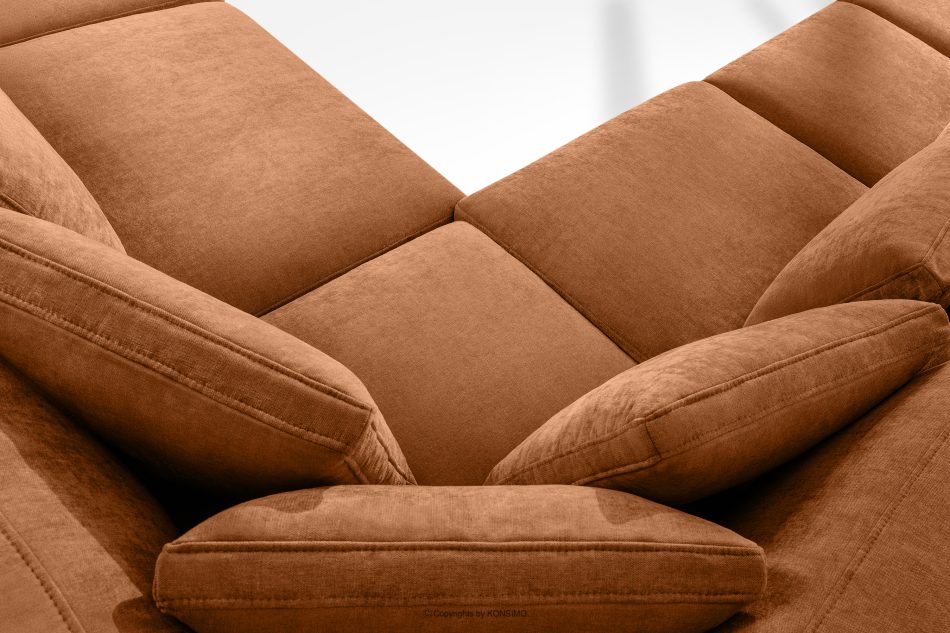 VERUS Großes bequemes Ecksofa für das Wohnzimmer Gewebestoff rechts rot rot - Foto 10