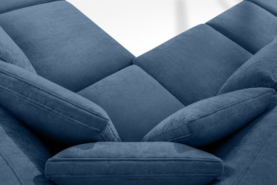 VERUS Großes Ecksofa für das Wohnzimmer aus Gewebestoff rechts dunkelblau dunkelblau - Foto 10