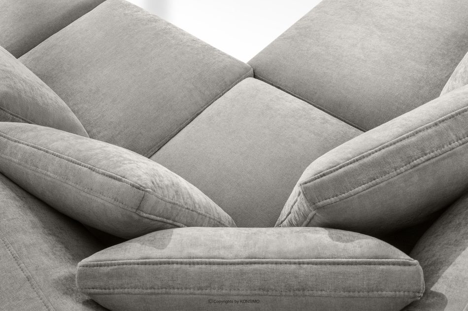 VERUS Großes Ecksofa aus geflochtenem Stoff links hellgrau hellgrau - Foto 10