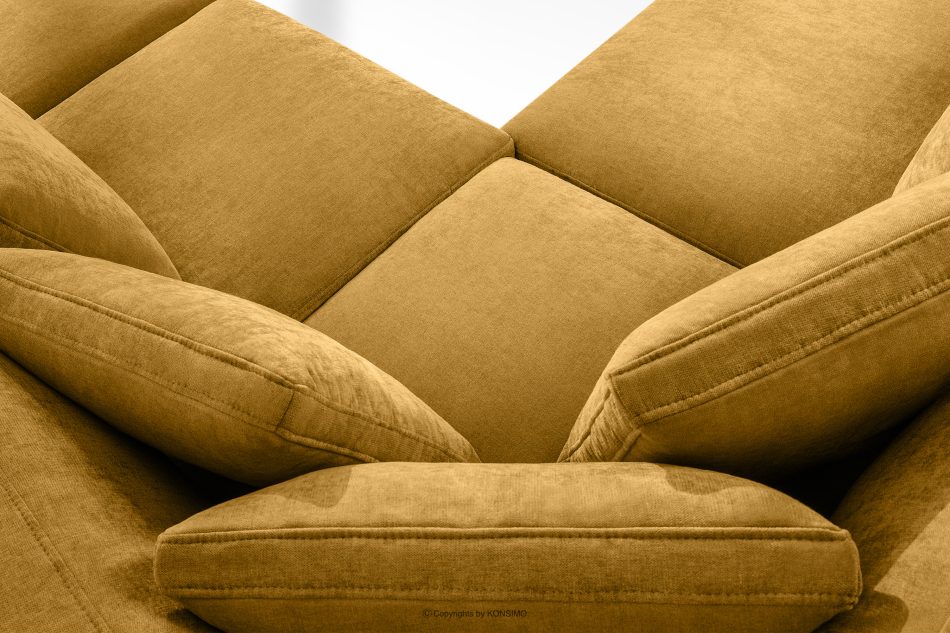 VERUS Großes Ecksofa aus geflochtenem Stoff links gelb gelb - Foto 10